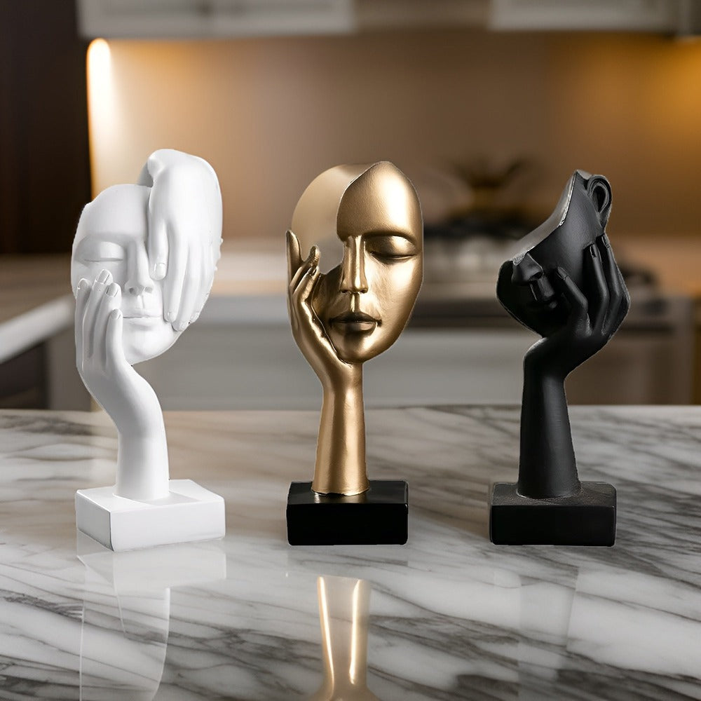 Nordic Mind - Skulptur i Harts med Lyxigt Abstrakt Tankesätt