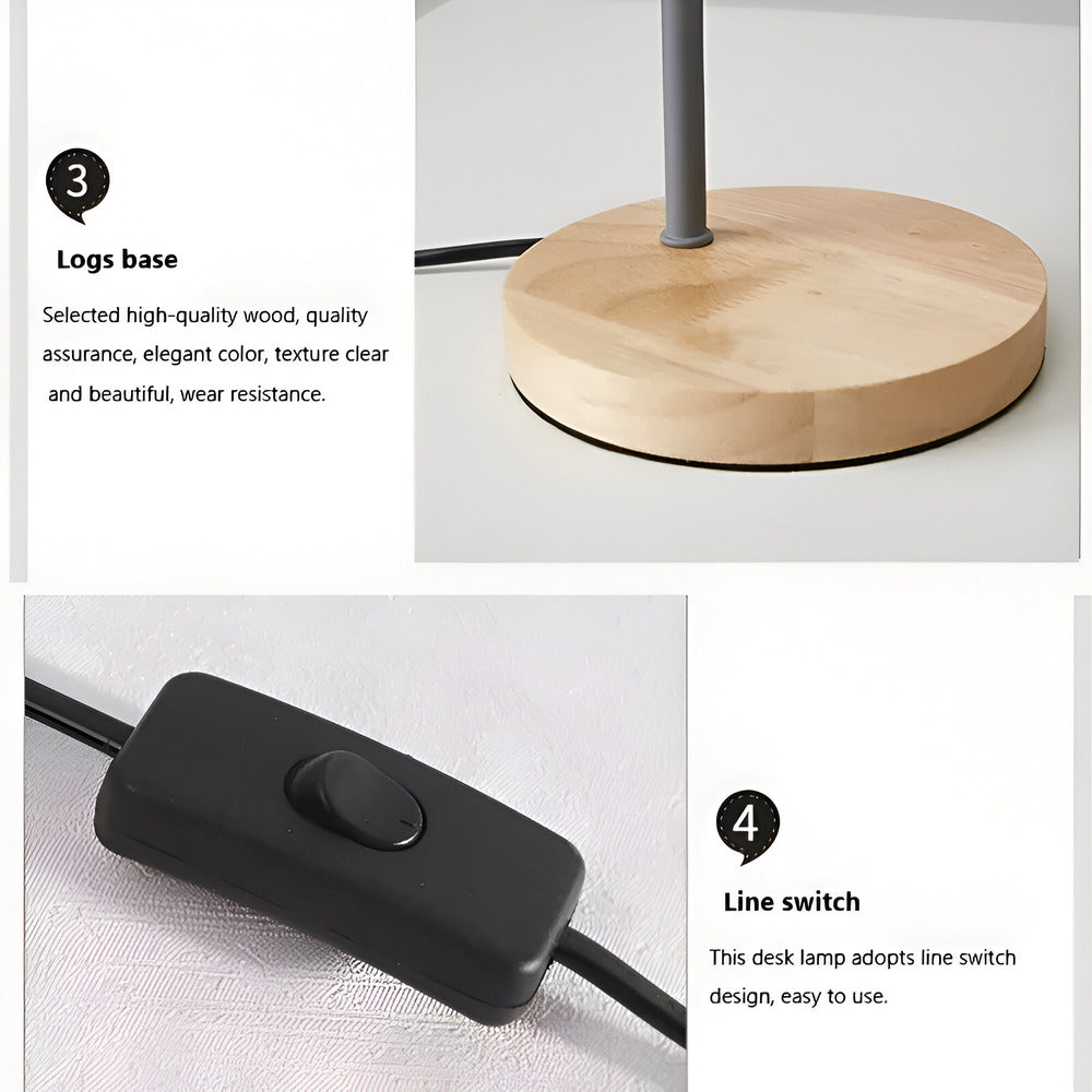 Nordisk Inspirerad Justerbar LED Bordslampa för Inredning – Ögonvänlig Belysning för Läsning och Vardagsrum