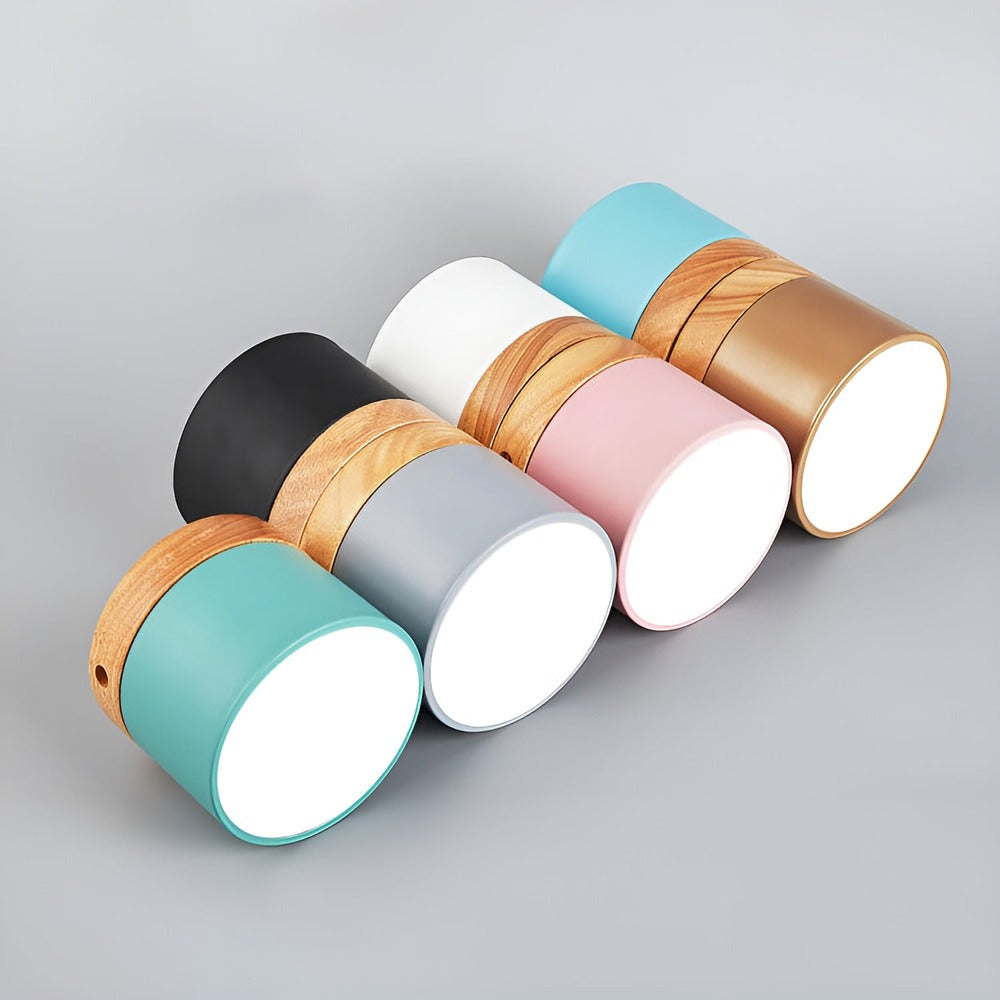 PastelGlow Cylinderlampa - Vintage Flush Mount Taklampa