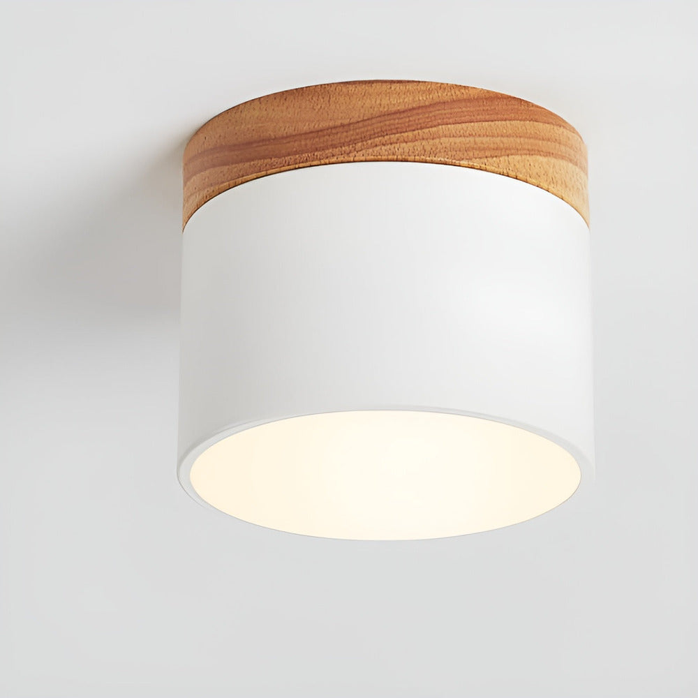 PastelGlow Cylinderlampa - Vintage Flush Mount Taklampa