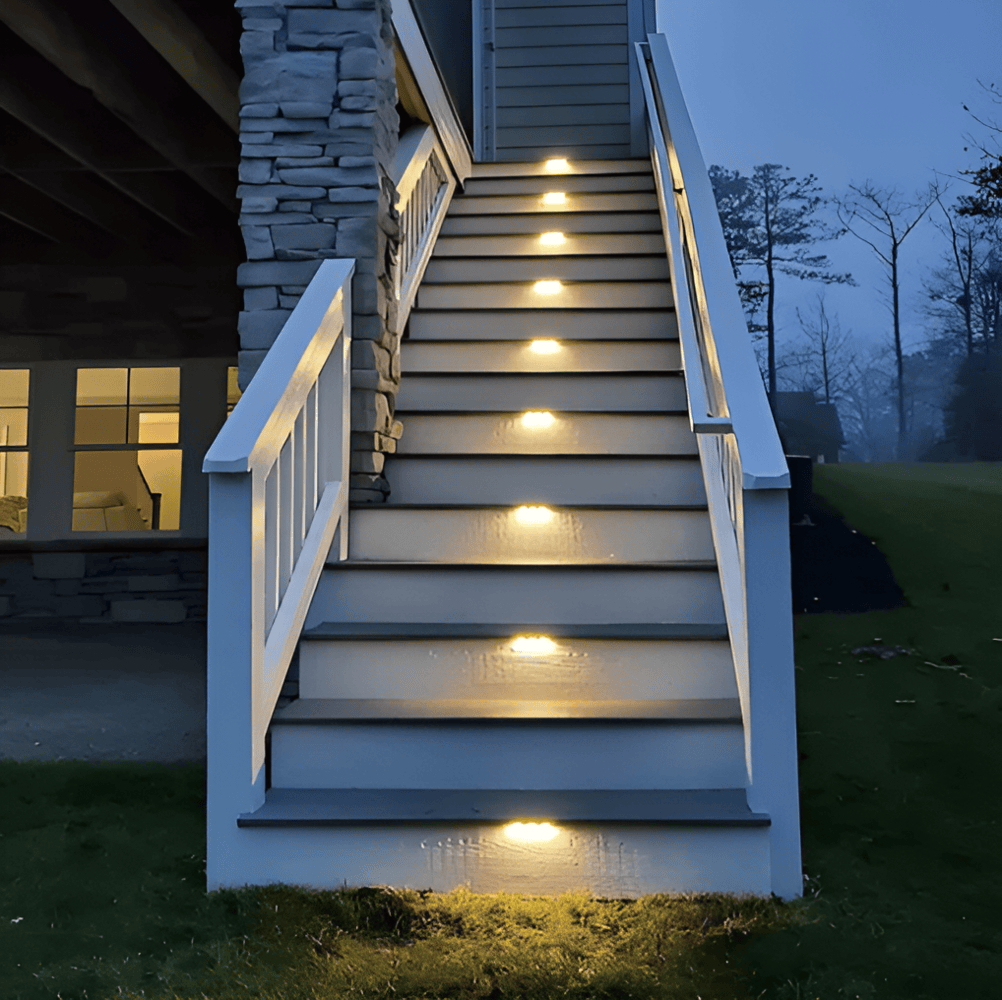 PathStep Lights - 2/4/8 pack LED-Solcellsbelysning för Trappor - Vattentät Vägglampa för Utomhusbruk