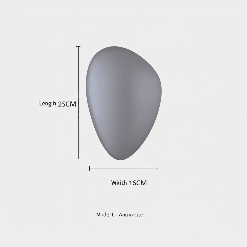 PebbleHue WallLight - Lysande LED-Vägglampa av Glas i Nordisk Stil
