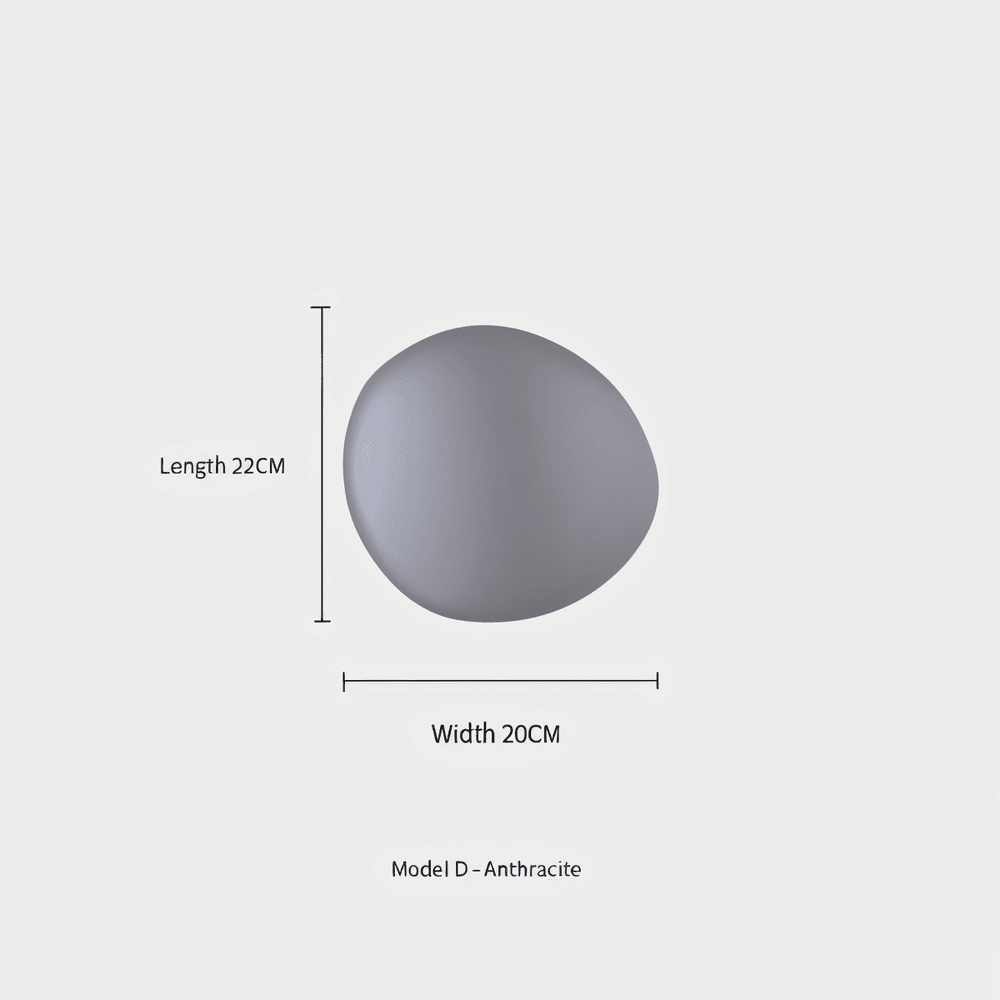 PebbleHue WallLight - Lysande LED-Vägglampa av Glas i Nordisk Stil