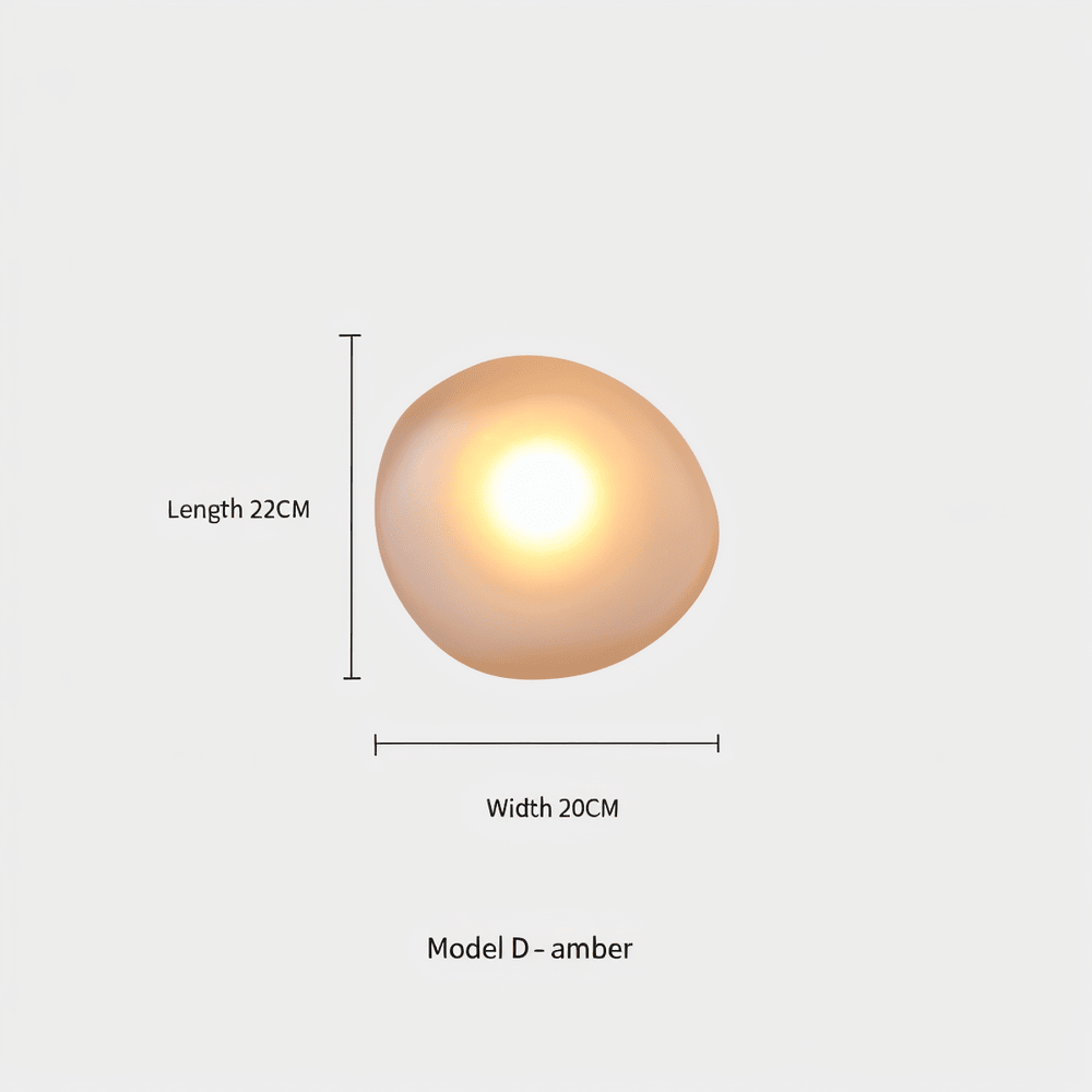 PebbleHue WallLight - Lysande LED-Vägglampa av Glas i Nordisk Stil