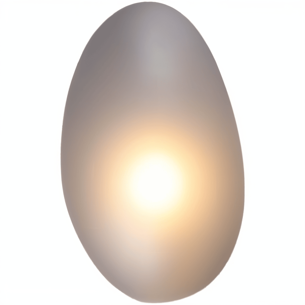PebbleHue WallLight - Lysande LED-Vägglampa av Glas i Nordisk Stil