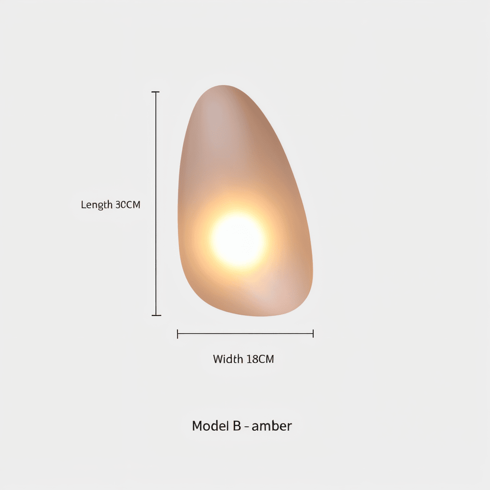 PebbleHue WallLight - Lysande LED-Vägglampa av Glas i Nordisk Stil