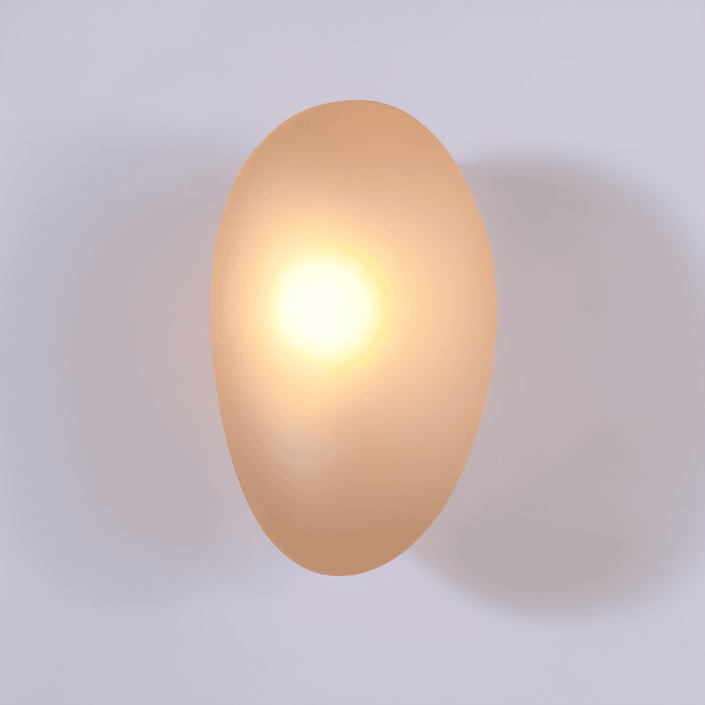 PebbleHue WallLight - Lysande LED-Vägglampa av Glas i Nordisk Stil