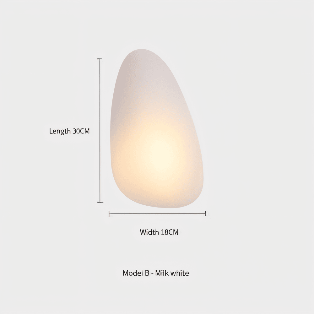 PebbleHue WallLight - Lysande LED-Vägglampa av Glas i Nordisk Stil