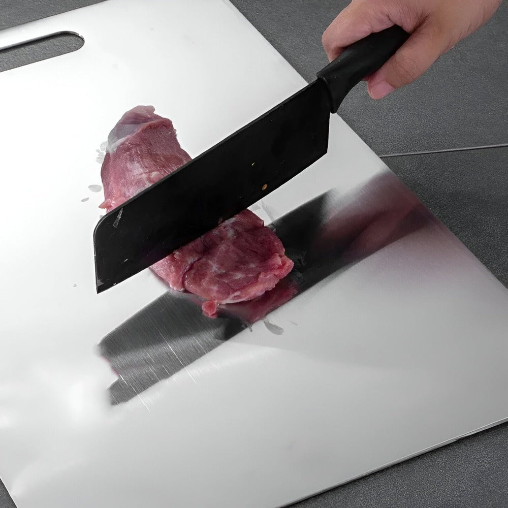 PerfeChop Skärbräda - Premium Dubbelsidig Skärbräda i Rostfritt Stål