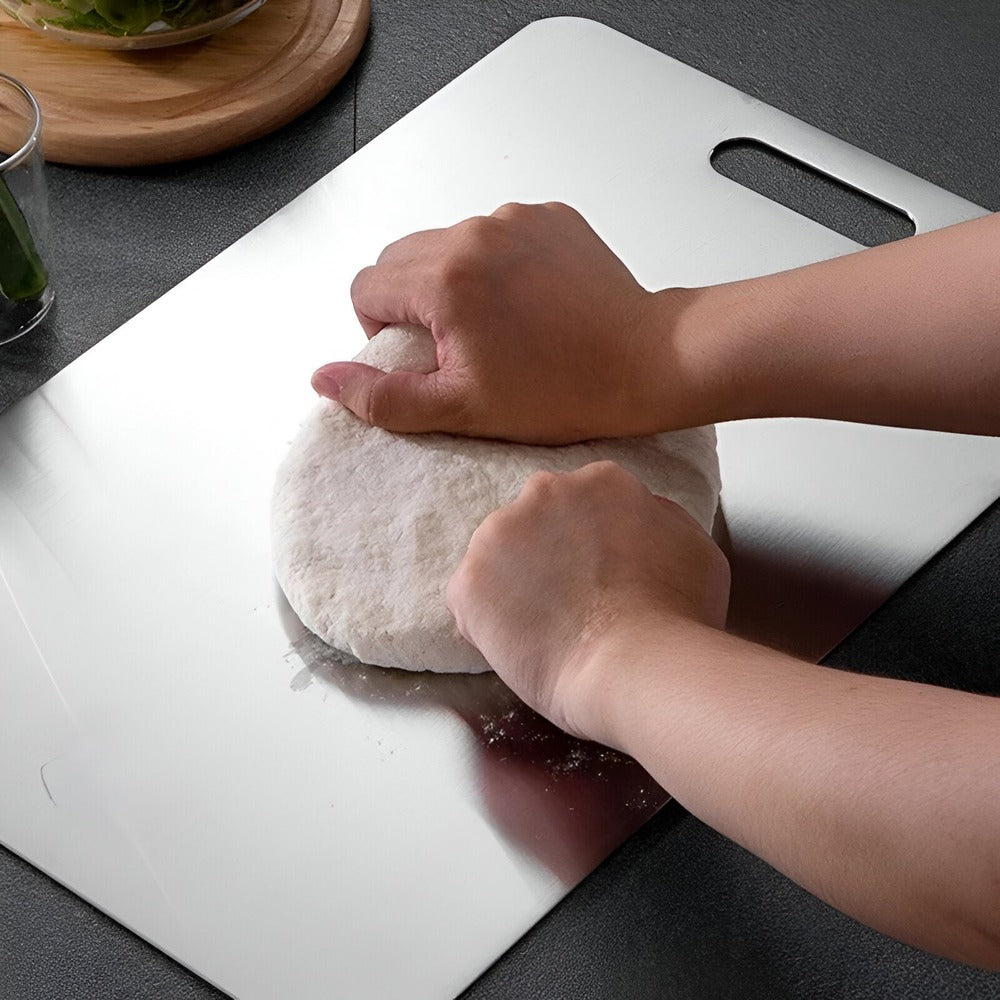 PerfeChop Skärbräda - Premium Dubbelsidig Skärbräda i Rostfritt Stål