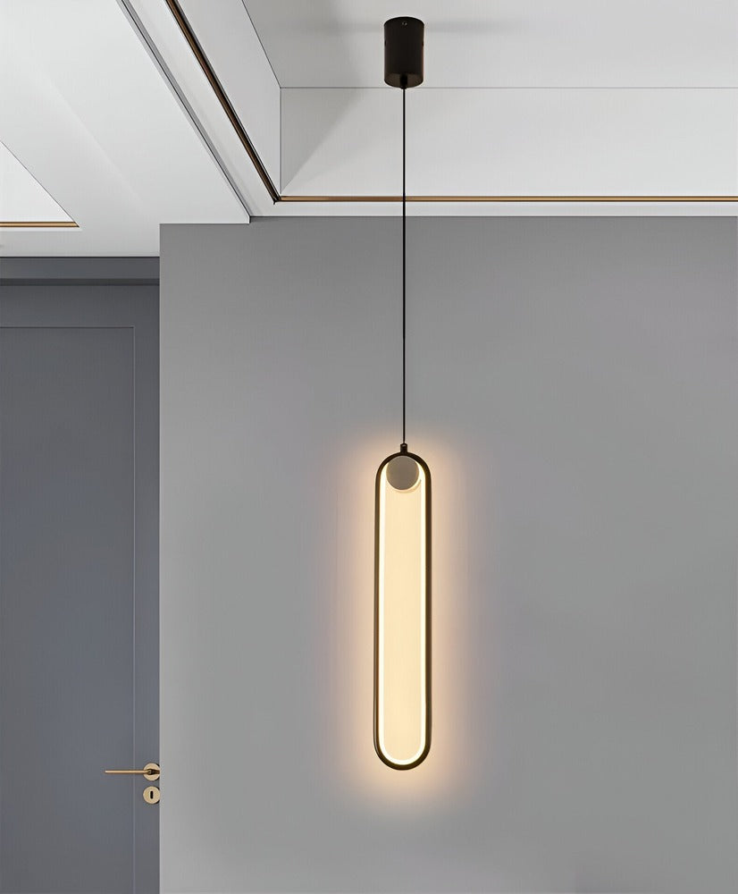 PinOval Taklampa - Svart Aluminium, Långsträckt LED-Hänglampa