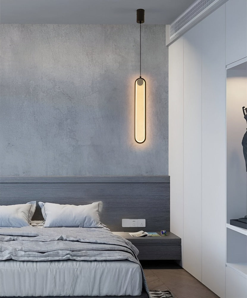 PinOval Taklampa - Svart Aluminium, Långsträckt LED-Hänglampa