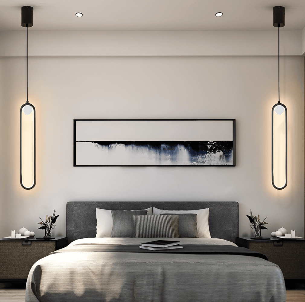 PinOval Taklampa - Svart Aluminium, Långsträckt LED-Hänglampa