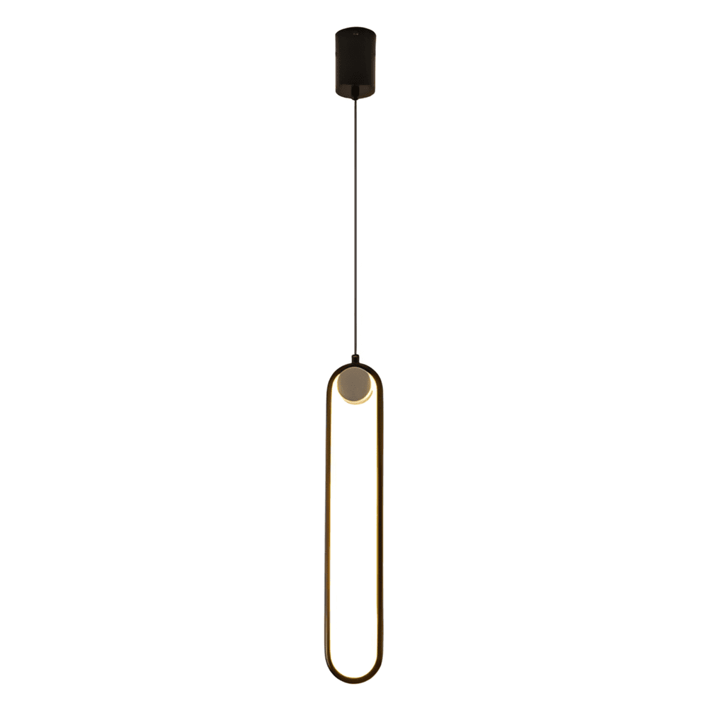 PinOval Taklampa - Svart Aluminium, Långsträckt LED-Hänglampa
