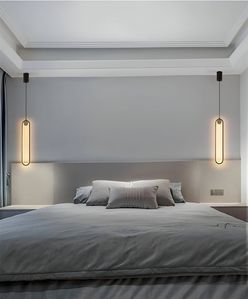 PinOval Taklampa - Svart Aluminium, Långsträckt LED-Hänglampa