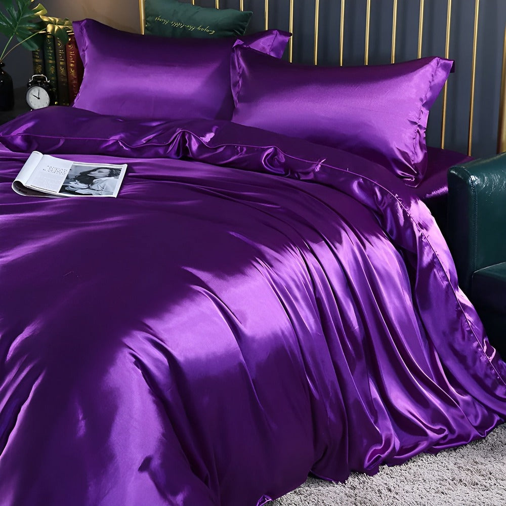Luxe Silk Påslakan – Exklusivt Påslakanset i Mullbärssilke med 2 Örngott