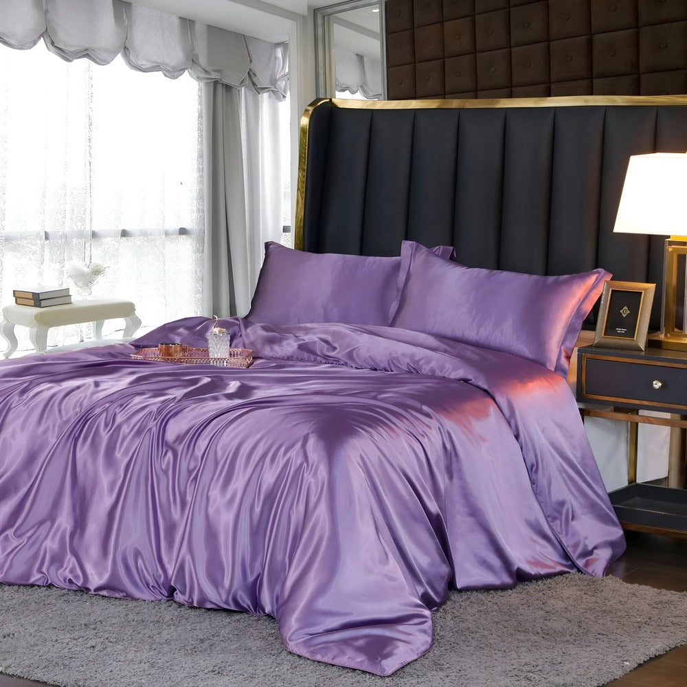 Luxe Silk Påslakan – Exklusivt Påslakanset i Mullbärssilke med 2 Örngott