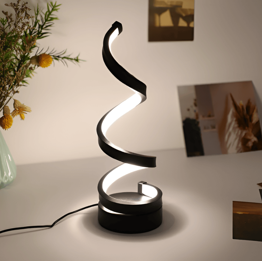 Radiant Curve - Spiralformad LED-Bordslampa med Touchkontroll