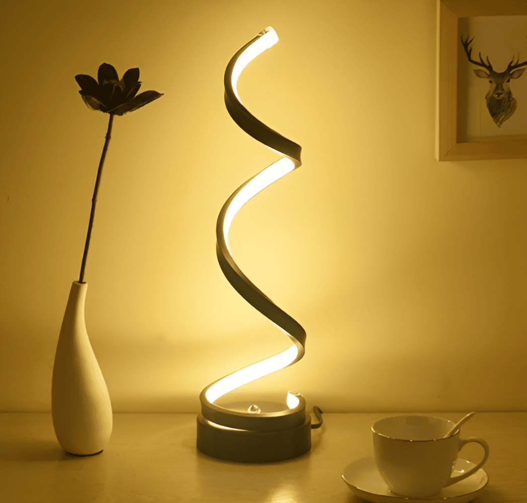 Radiant Curve - Spiralformad LED-Bordslampa med Touchkontroll