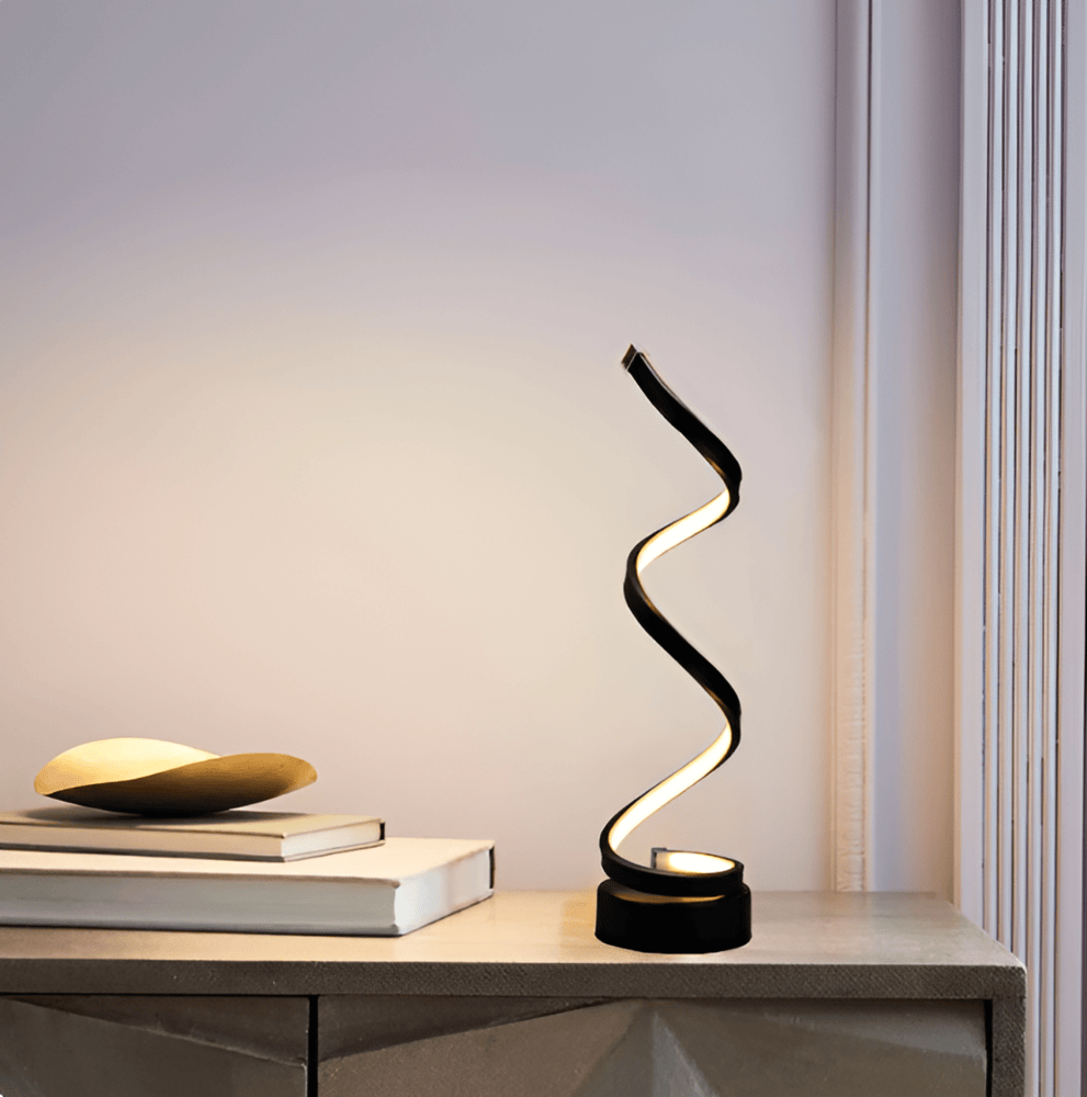 Radiant Curve - Spiralformad LED-Bordslampa med Touchkontroll
