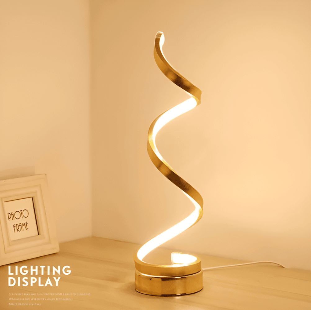Radiant Curve - Spiralformad LED-Bordslampa med Touchkontroll