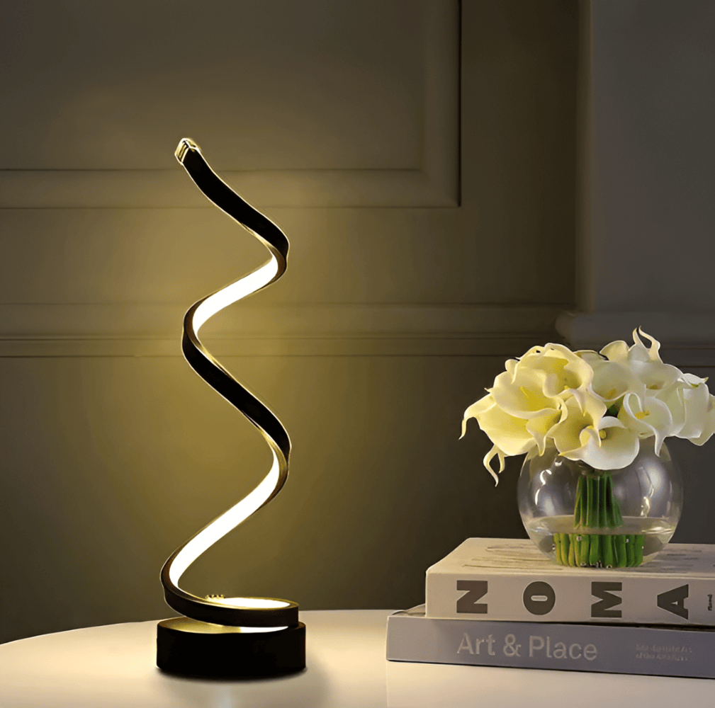 Radiant Curve - Spiralformad LED-Bordslampa med Touchkontroll