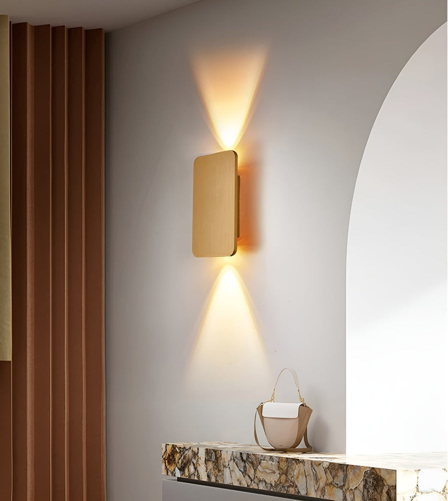 Mini Rektangulär LED-Vägglampa - Minimalistisk Vägglampa - Infälld Vägglampa
