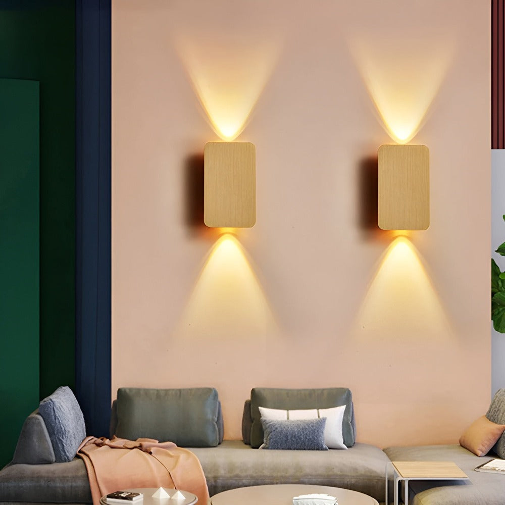 Mini Rektangulär LED-Vägglampa - Minimalistisk Vägglampa - Infälld Vägglampa