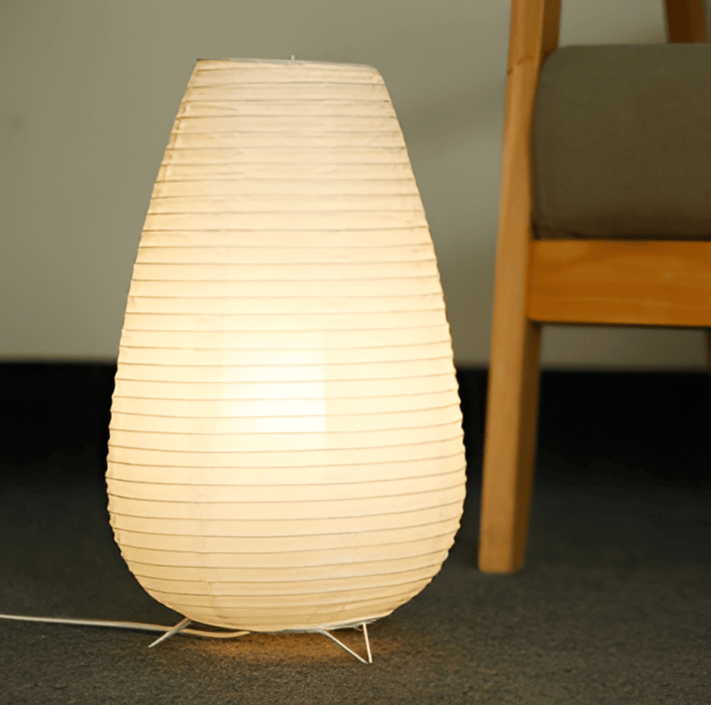 Retrochic Lampa - Rispapperslampa med Japansk Elegans