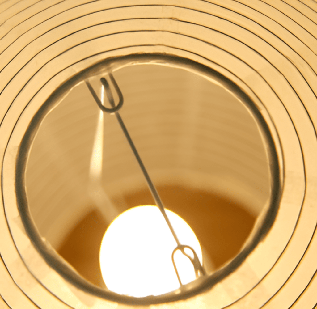 Retrochic Lampa - Rispapperslampa med Japansk Elegans