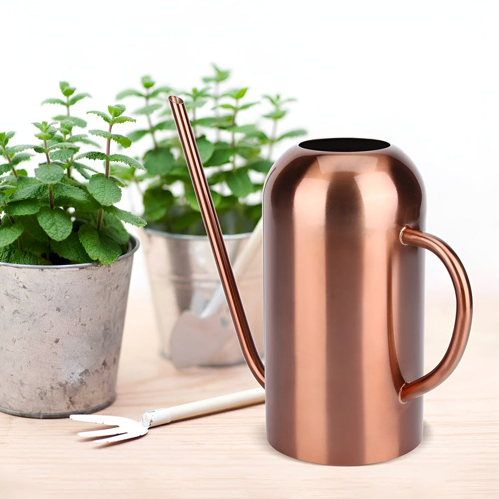 Pip i Rostfritt Stål - 1,5 liter Lång Vattenkanna för Växter och Blommor