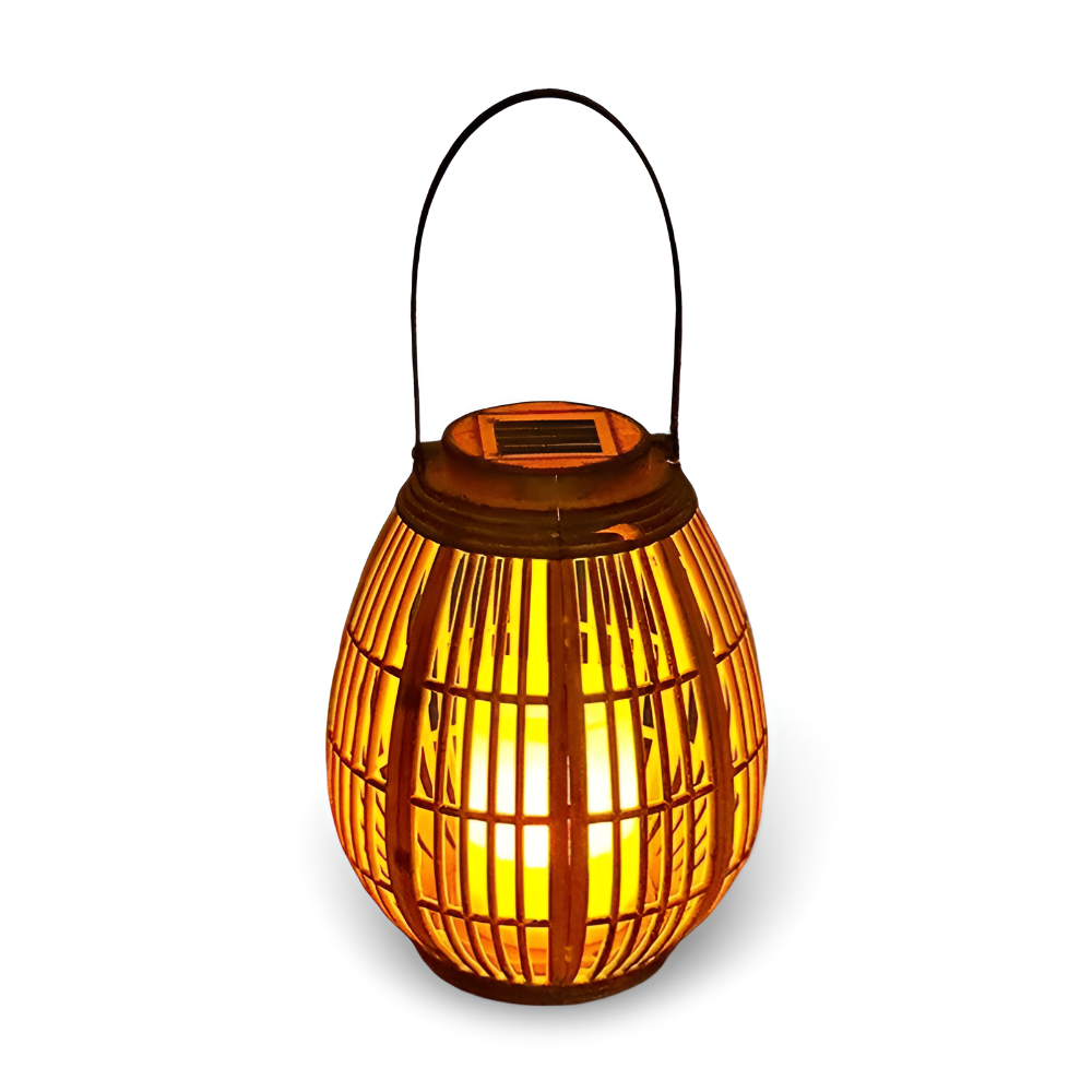 Rotin Solarlampa för Dekorativ Balkong- och Trädgårdsbelysning