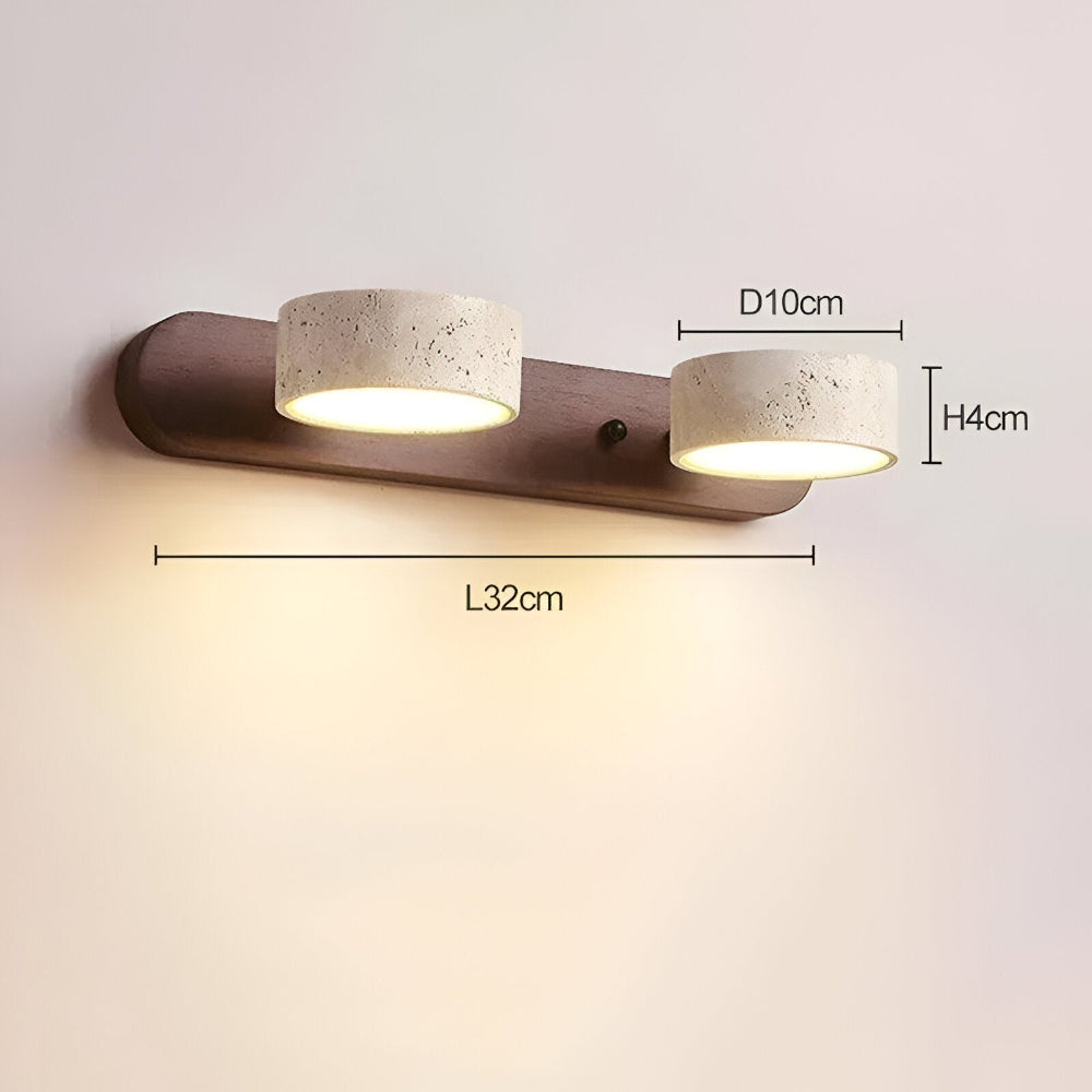 Rund LED Vägglampa med Naturstensytan | Stilig Vägglampa för Inomhusbruk