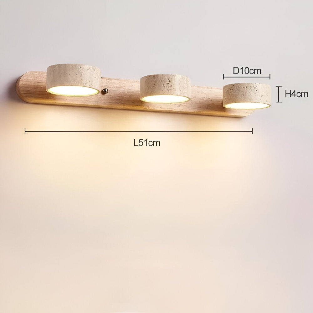 Rund LED Vägglampa med Naturstensytan | Stilig Vägglampa för Inomhusbruk