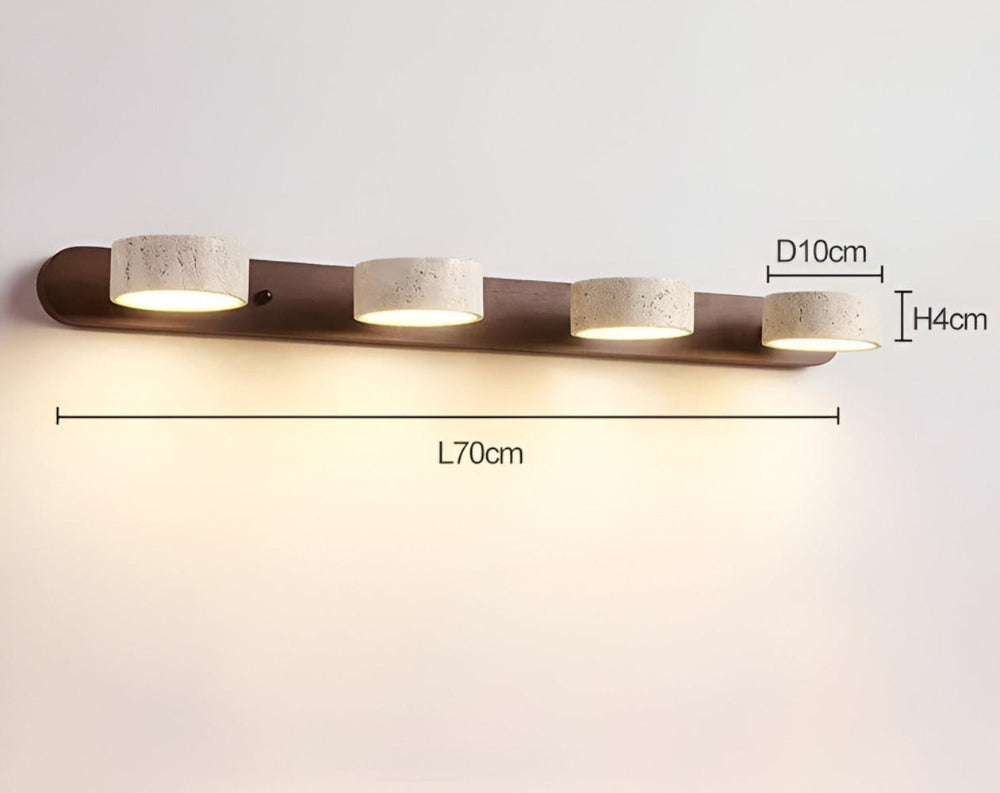 Rund LED Vägglampa med Naturstensytan | Stilig Vägglampa för Inomhusbruk