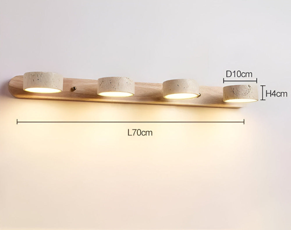 Rund LED Vägglampa med Naturstensytan | Stilig Vägglampa för Inomhusbruk