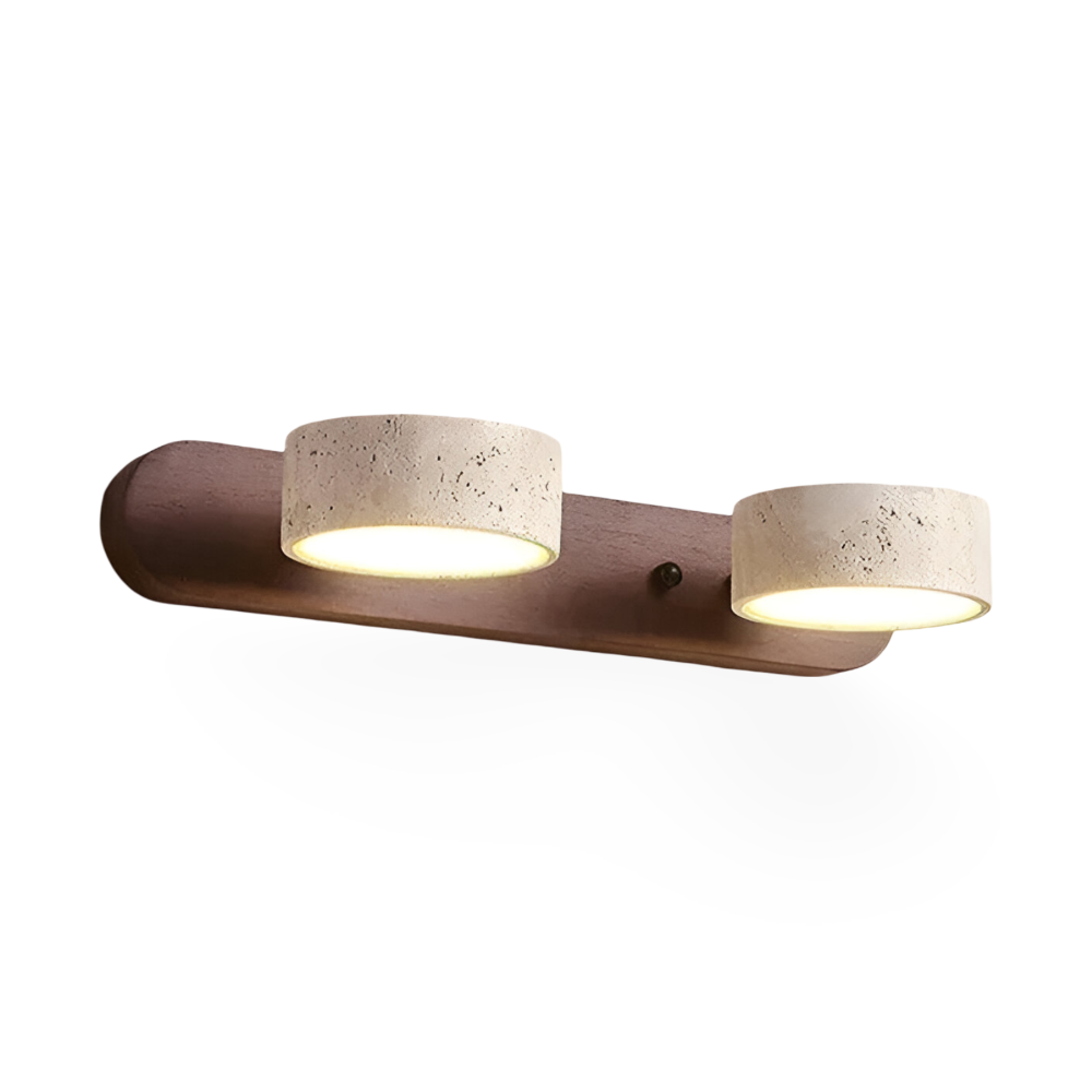 Rund LED Vägglampa med Naturstensytan | Stilig Vägglampa för Inomhusbruk