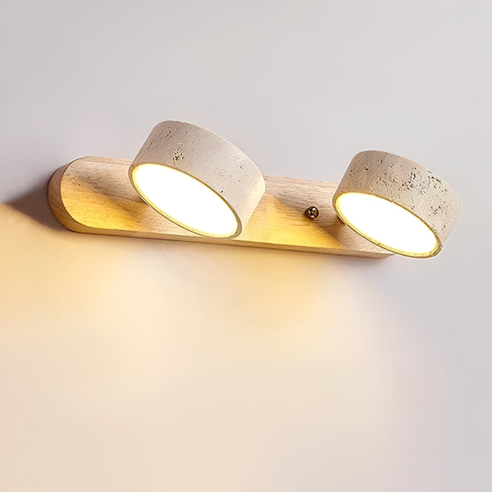 Rund LED Vägglampa med Naturstensytan | Stilig Vägglampa för Inomhusbruk