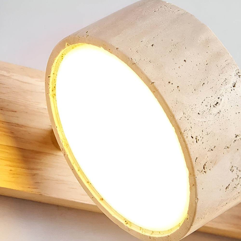 Rund LED Vägglampa med Naturstensytan | Stilig Vägglampa för Inomhusbruk