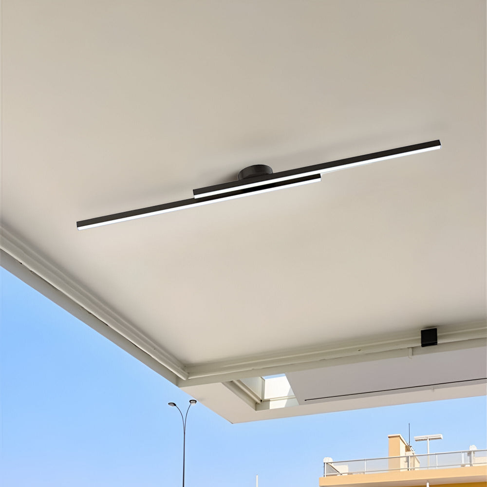 Klassisk Aluminium Semi Flush LED Taklampa för Vardagsrummet