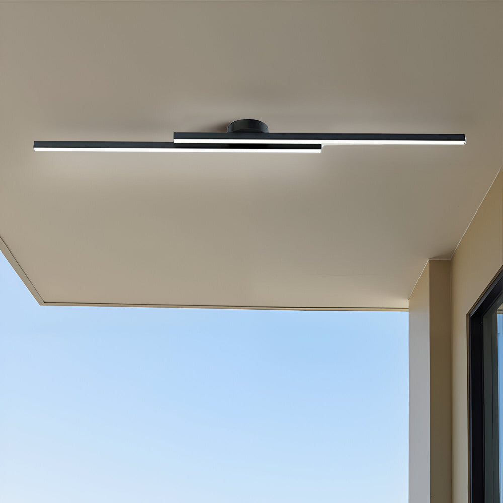 Klassisk Aluminium Semi Flush LED Taklampa för Vardagsrummet