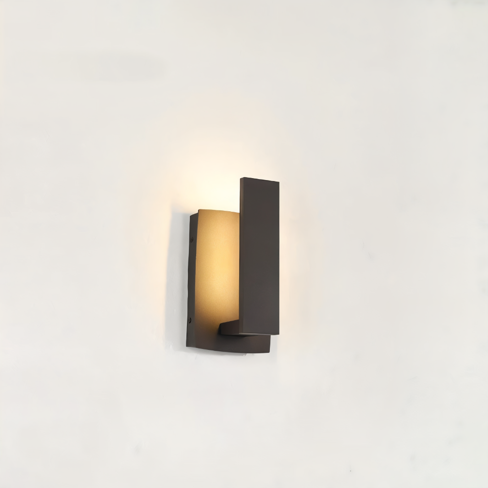 SimpliBlack Vägglampa - Vattentålig Aluminium Trädgårdsbelysning - Minimalistisk Vägglampa för Utomhusbruk
