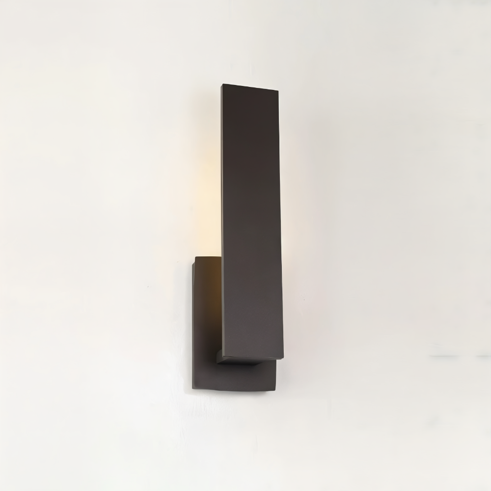 SimpliBlack Vägglampa - Vattentålig Aluminium Trädgårdsbelysning - Minimalistisk Vägglampa för Utomhusbruk