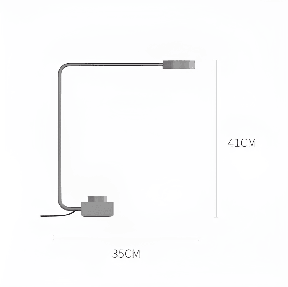 Skrivbordslampa i Aluminium - Dimbar LED-Lampa med Böjd Design
