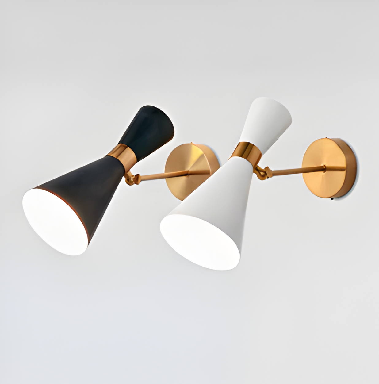 SleekIron Vägglampa - Minimalistisk Svart/vit Vägglampa - Justerbar Up Down Vägglampa LED