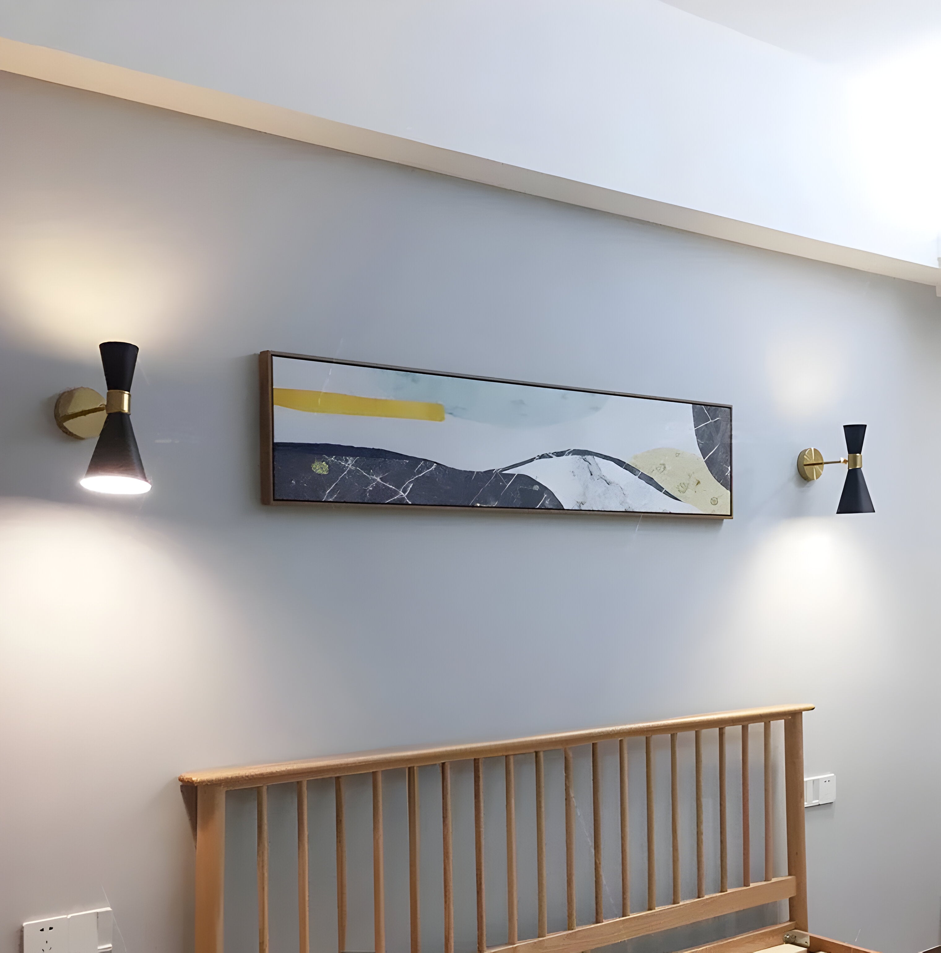 SleekIron Vägglampa - Minimalistisk Svart/vit Vägglampa - Justerbar Up Down Vägglampa LED