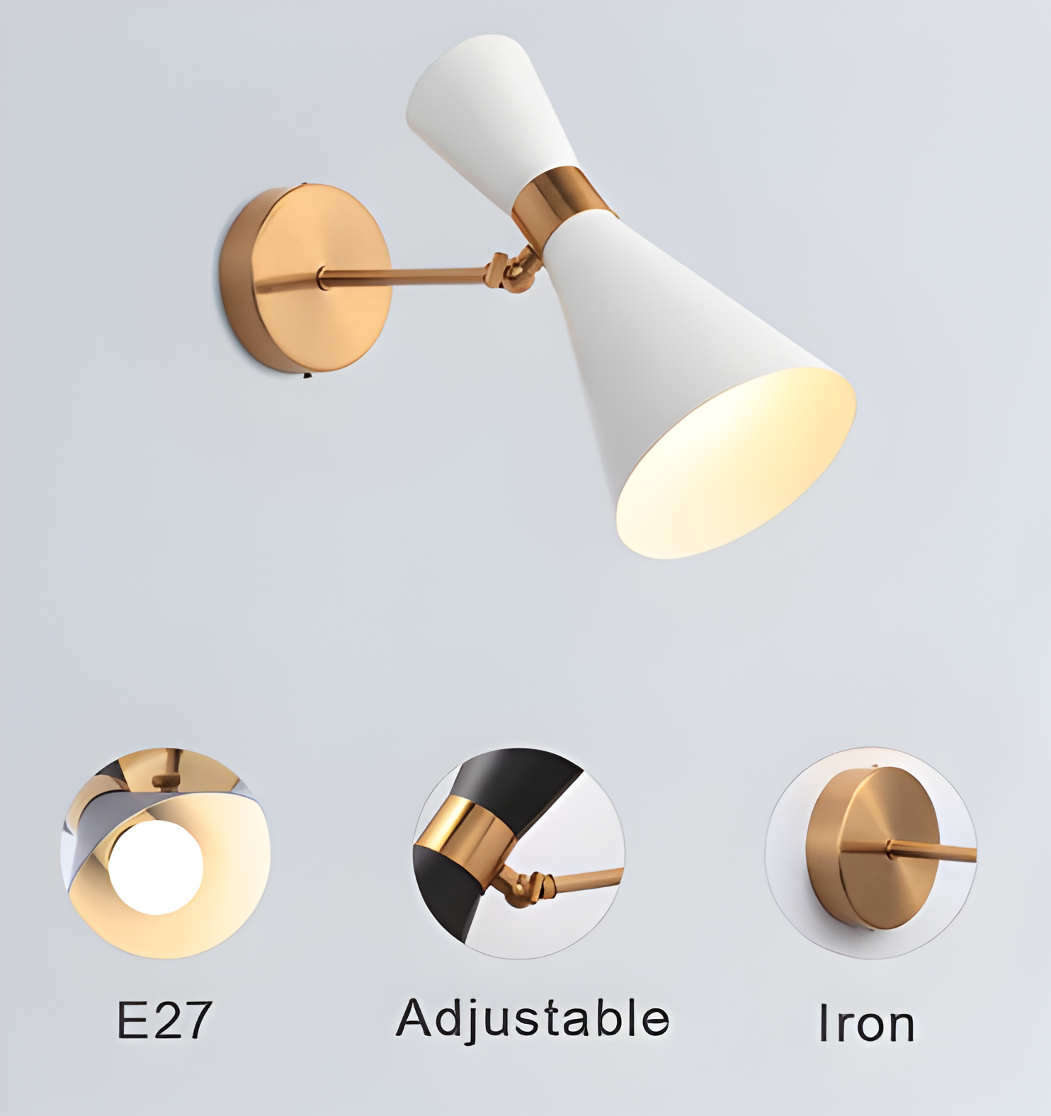 SleekIron Vägglampa - Minimalistisk Svart/vit Vägglampa - Justerbar Up Down Vägglampa LED