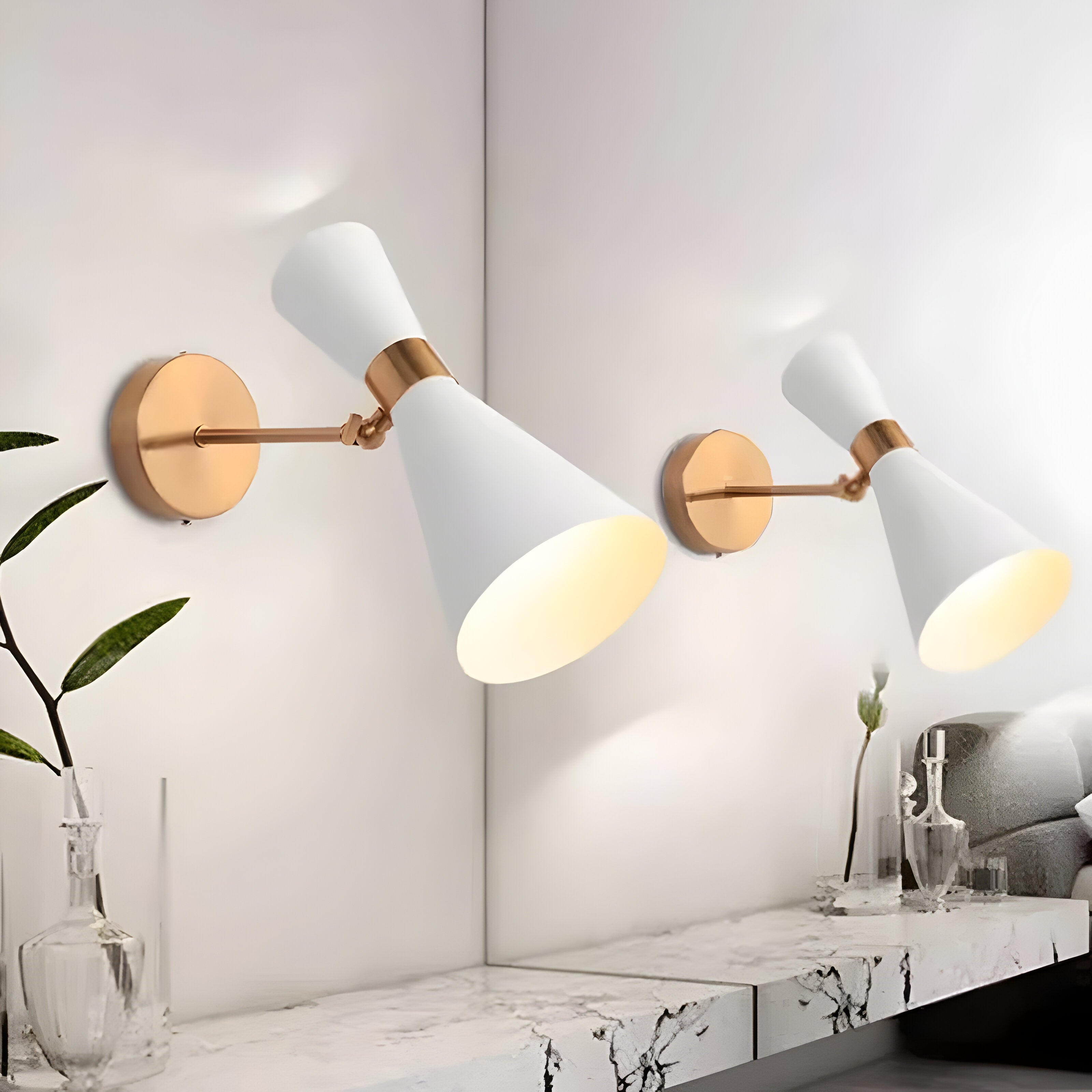 SleekIron Vägglampa - Minimalistisk Svart/vit Vägglampa - Justerbar Up Down Vägglampa LED