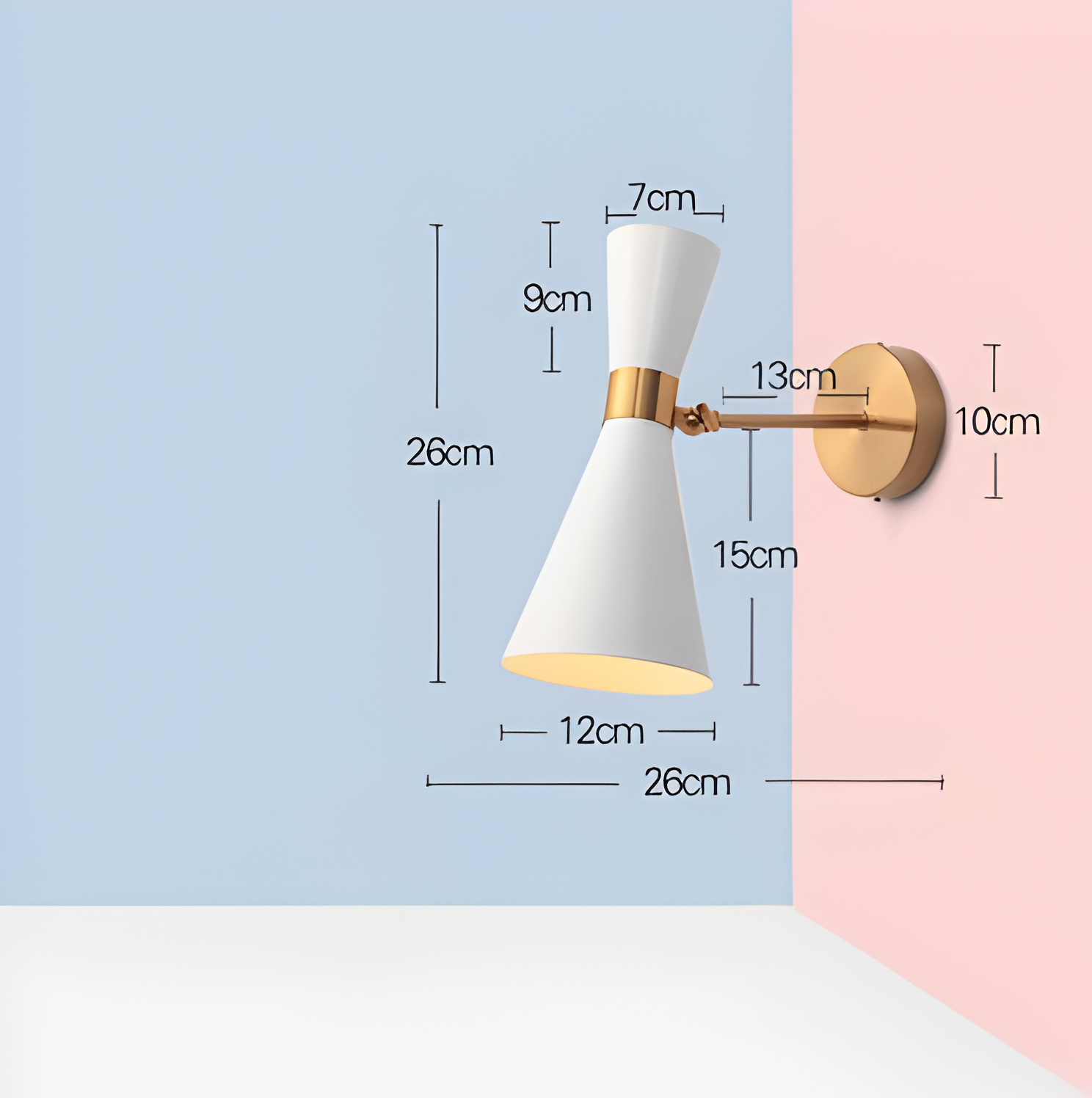 SleekIron Vägglampa - Minimalistisk Svart/vit Vägglampa - Justerbar Up Down Vägglampa LED