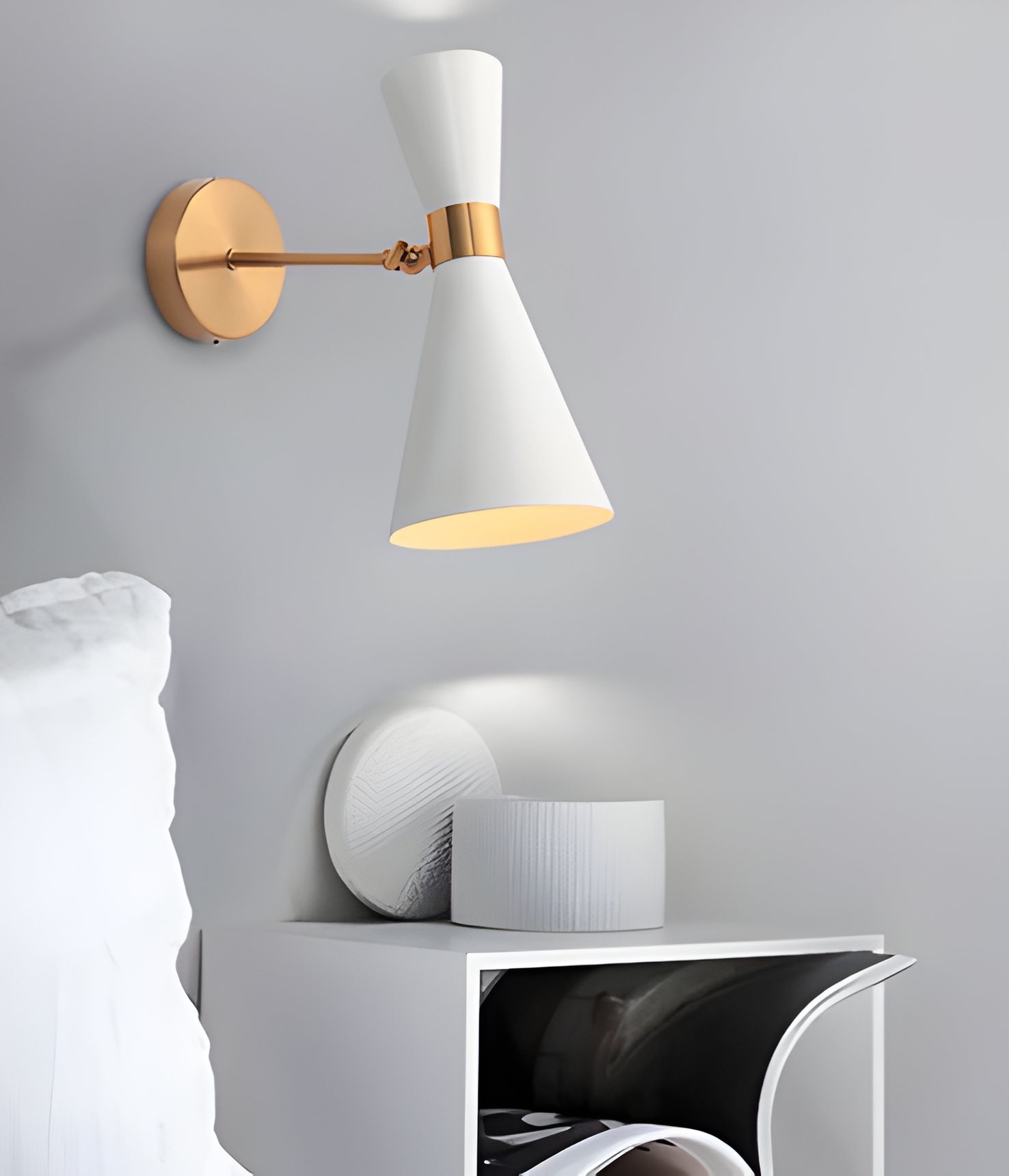 SleekIron Vägglampa - Minimalistisk Svart/vit Vägglampa - Justerbar Up Down Vägglampa LED